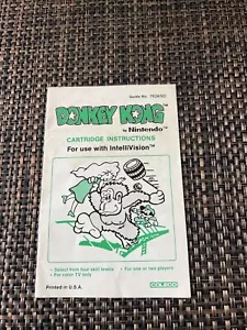Donkey Kong 1982 Coleco Instruction manual booklet BY NINTENDO FOR ATARI - Picture 1 of 2