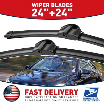 24"&24" For Mercedes-Benz C300 C63 AMG 2009-2013 Premium Beam Wiper Blades - Image 1 of 4