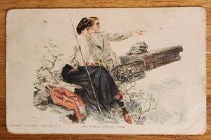 The World Before Them Romantic Couple Postcard 1916 Moffat Yard Artist Signed - Picture 1 of 1