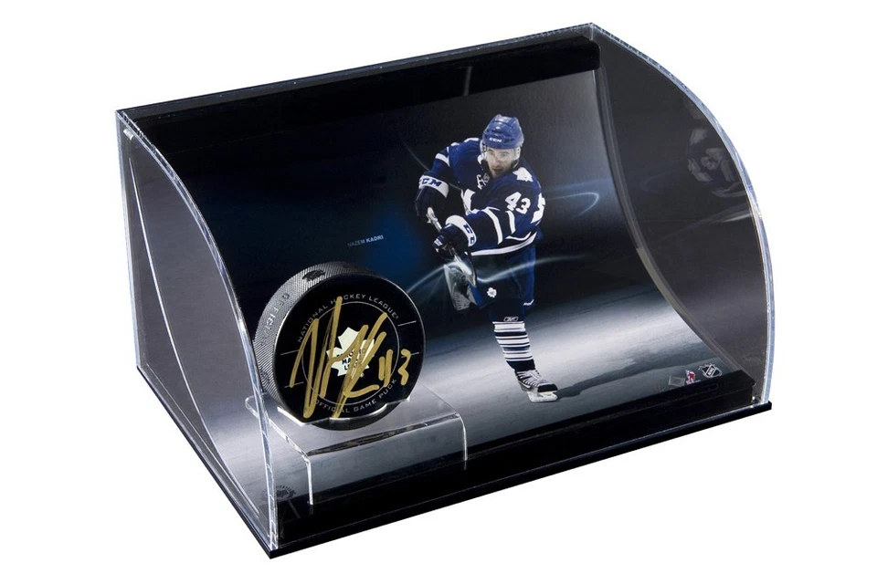 Disco autógrafo Maple Leafs Nazem Kadri con vitrina curva edición limitada Foto 1 de 1