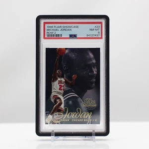 NBA Basketball 1996 Fleer Michael Jordan #23 Row 2 PSA 8 - Picture 1 of 4