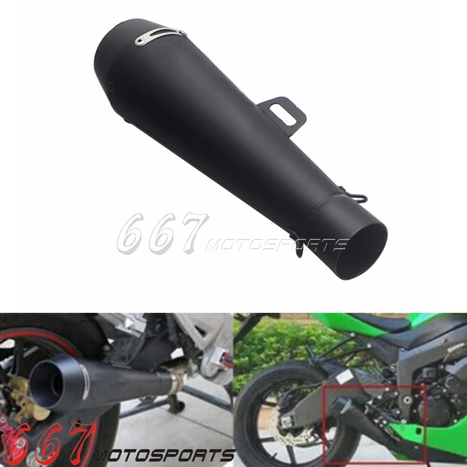 Tubo silenciador de escape 38~51 mm para Suzuki GSXR600/750 Yamaha R6 Ninja Honda CBR Foto 1 de 4