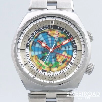 EDOX GEOSCOPE42 Primera hora mundial auténtica GMT Ref.200170 cal.2774 años 70 Foto 1 de 4