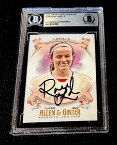 Rose Lavelle RARE AUTO 2021 Topps Allen & Ginter USA SOCCER USWNT BAS AUTHENTIC - Picture 1 of 2