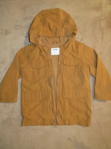Old Navy Boys 4T Jacket Utility Hooded Beige Safari Fleece Lined - Picture 1 of 6