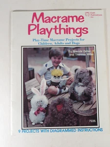 Vintage Macrame' Booklet Macrame' Playthings Children Adults Dogs 7226 - Picture 1 of 4
