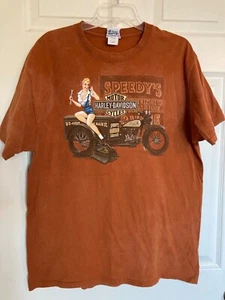 Harley-Davidson Mens Faded Burnt Orange Short Sleeve T-Shirt-Williamsport, PA - Picture 1 of 7