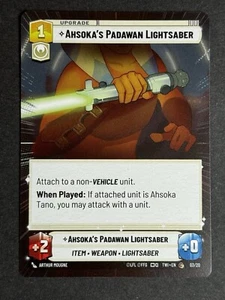 Ahsoka's Padawan Lightsaber Hyperspace 03/20 Promo Star Wars Unlimited NM - Bild 1 von 2