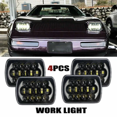 4x 7x6" LED Headlight Hi-Lo Halo DRL For Chevy Express Cargo Van 1500 2500 3500 — 第 1/4 张图片