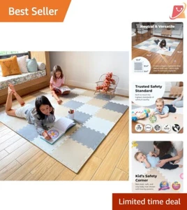 Foam Floor Tiles EVA Interlocking 36 Count Non-Toxic Play Mat for Kids Learning - Picture 1 of 11