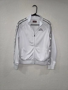 Kappa Sweatshirt Men’s Sz Large Full Zip White - Picture 1 of 7