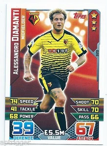 2015 / 2016 EPL Match Attax Base Card (320) Alessandro DIAMANTI Watford - Picture 1 of 1