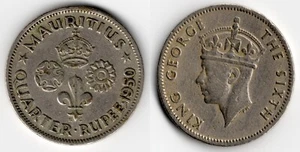 Mauritius 1/4 rupee, 1950 - Picture 1 of 3