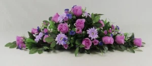 artificial flower funeral Spray arrangement grave silk flowers spray silk 60cm - Picture 1 of 3