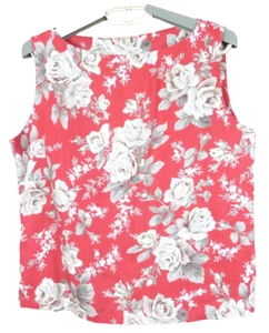 JONES NEW YORK Sport Womens Lightweight 100% Linen Tank Top Floral Multicolor 6 - Picture 1 of 11