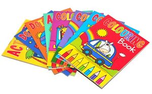 8 X A6 Mini Colouring Books For Kids Party Bags Fillers Boys Girls Toys 