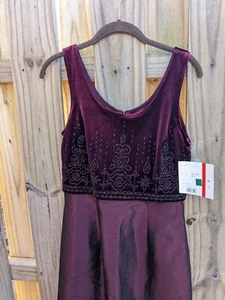 Reggio Whimsigoth Vtg Y2K Velvet Beaded Long Evening Gown Fairy Floral Womens 8 - Picture 1 of 17