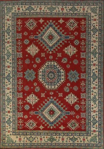 Traditional Red Wool Handmade Super Kazak Oriental Room Size Area Rug 8x11 - Picture 1 of 20