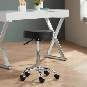 Kelly Chrome Swivel Bar Stool 24 1/2" High Black Cushion Kitchen Counter Island - Picture 1 of 6