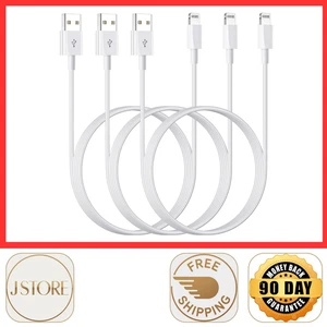 Câble USB A vers Lightning 3 pieds Pack de 3 Apple Mfi Certifié Apple Lightning Iphone... - Photo 1 sur 7