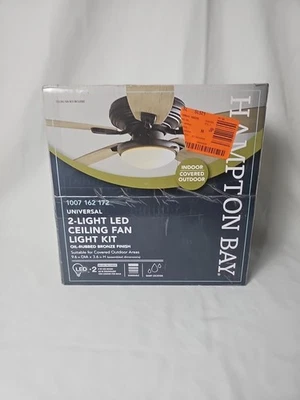 Hampton Bay 2-Light Oil Rubbed Bronze Ceiling Fan Moon LED Light Kit #1007162172 - Image 1 of 2