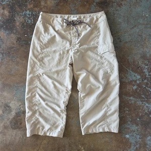 Y2K The North Face Capri Pants Size L Lace Up Khaki Vintage 2000s Cargo Gorpcore - Picture 1 of 9