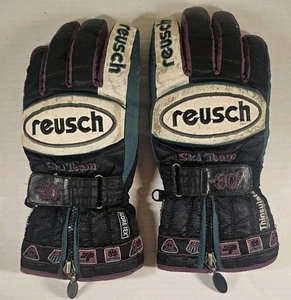 Reusch Race Team Thinsulate Ski / Snowboard Gloves Blue Size 7.5 Vintage Retro - Picture 1 of 5
