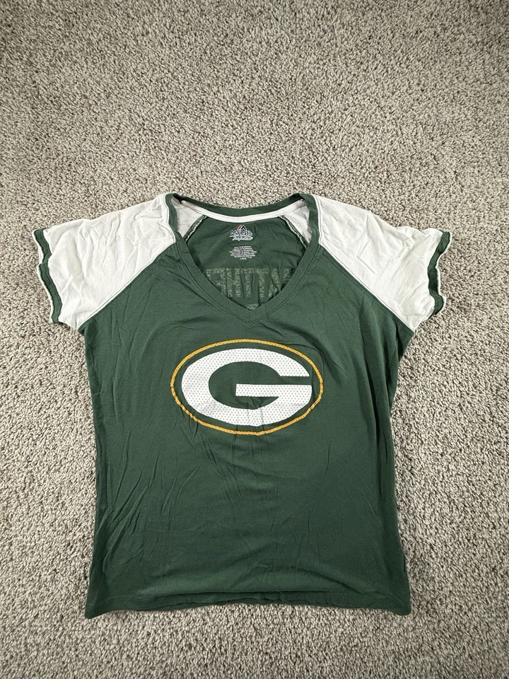 Рубашка женская Green Bay Packers большая зеленая белая глина Matthews #52 Majestic - Изображение 1 из 4
