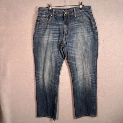 Gap Mens Straight Fit Denim Jeans 33 x 30 Blue 100% Cotton Casual Everyday Wear - Image 1 of 4