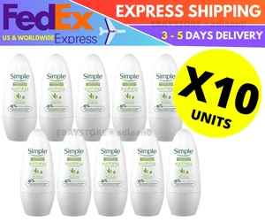10 X Deodorante Roll-On Antitraspirante Semplice Lenitivo per Pelli Sensibili - Foto 1 di 8