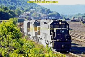 ORIGINAL SLIDE CONRAIL SD35 6038 + LEASED CNW GP30 818 + F7 MARYVILLE PA 1977 - Picture 1 of 1