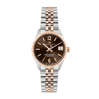 Orologio Philip Watch Caribe R8253597660 Bicolore Oro Rosa Donna 31 mm Marrone - Immagine 1 di 4