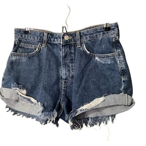 Forever 21 Blue Distressed Jean Concert Shorts - Picture 1 of 6