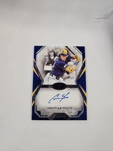 2025 Topps Tier One Christian Yelich Auto Blue /25 ZP - Bild 1 von 3
