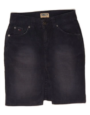 Falda de pana para mujer TOMMY HILFIGER XS W26 azul marino algodón DM46 Foto 1 de 3