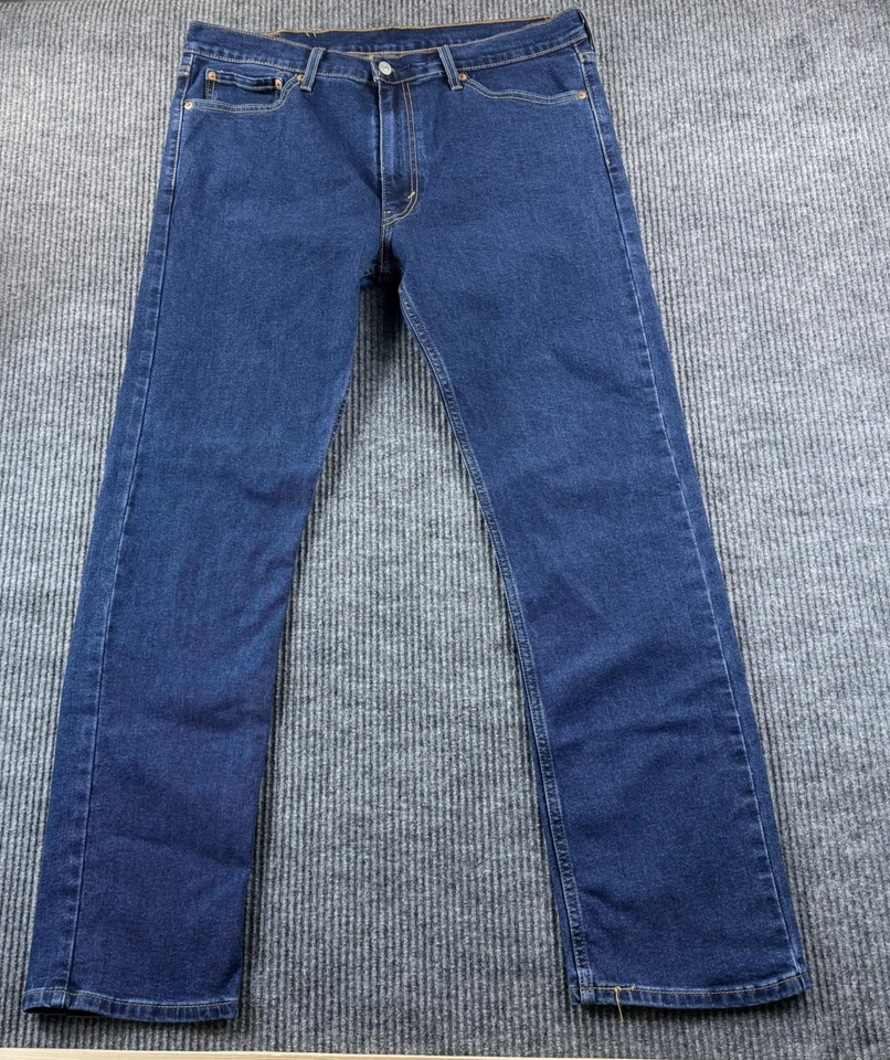 Jeans Levis 513 Para Hombre 36x32 Azul Ajustado Recto Elástico Denim Lavado Medio Clásico Foto 1 de 4