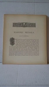 Masonic Medals Supplement, William T.R. Marvin Papers, 1877-1900 Freemasonry - Picture 1 of 6