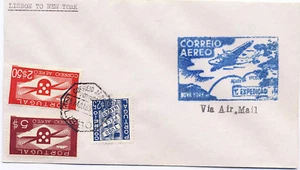 Portugal US 1939 First Flight Cover #C3 C6 Lisbon to New York FAM F18-5 CV $11 - Imagen 1 de 2