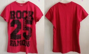 Here+There Kurzarmshirt Mädchen Shirt Aufschrift rot 100% Baumwolle Gr.158/164 - Bild 1 von 3