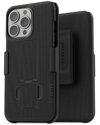 iPhone 13 Pro Max Belt Clip Case (2021) Slim Phone Cover with Holster - Black - Image 1 of 4