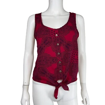 Blusa Top Charlotte Russe Corbata Frontal Cachemira Rosa Oscuro Púrpura Talla M? Foto 1 de 4