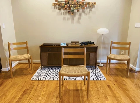 Vintage Niels Moller Model 84 paper cord chair Midcentury Modern - 1 Available Cover