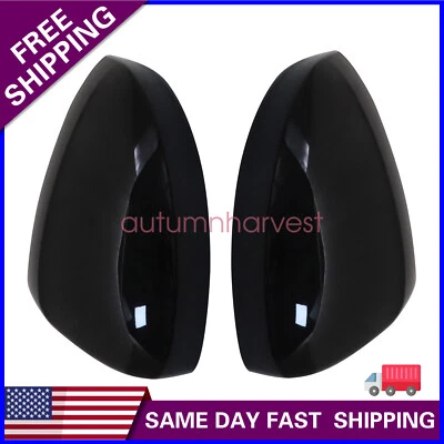 Cubierta de espejo retrovisor premium izquierda y derecha negra para Volkswagen Tiguan 2018-2022 Foto 1 de 4