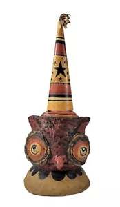 2007 Primitives by Kathy Presents Johanna Parker Horn Hat Hooty Owl Halloween - Picture 1 of 16