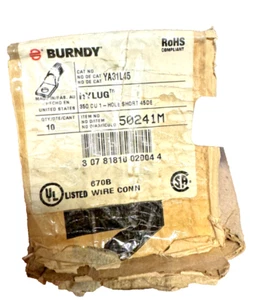 BURNDY YA31L45 Tapón de compresión de cobre/Caja de 10 - Imagen 1 de 2