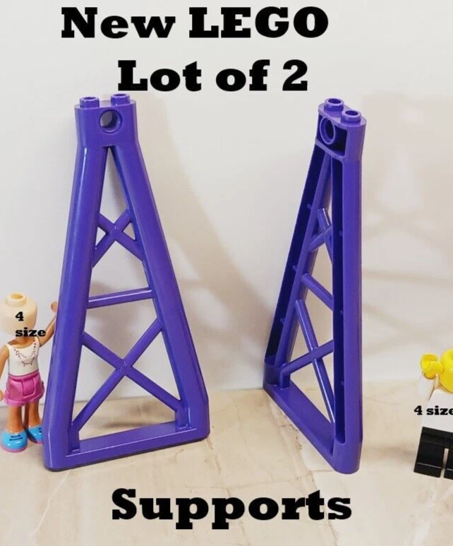 New LEGO Bridge Supports Girders Structure Road Highway Train Deep Purple X2 - Image 1 of 1