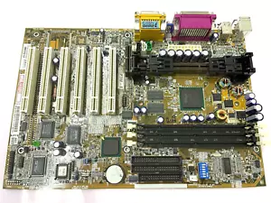 VINTAGE ASUS P3W-E P2 P3 SLOT 1 ATX MOTHERBOARD WITH VGA SOUND MBMX16 - Picture 1 of 3