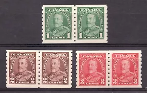 1935 Canada Sc #228-30 - KGV "Pictorial" Coil Stamps - MNH - Picture 1 of 1