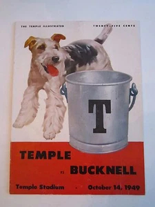 1949 TEMPLE VS BUCKNELL COLLEGE FOOTBALL GAME PROGRAM - BOX C - Picture 1 of 5