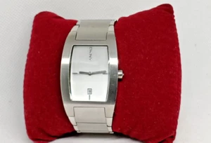 DKNY Mens Silver Tone Solid Stainless Steel Quartz Watch - VGC/Working - Picture 1 of 8